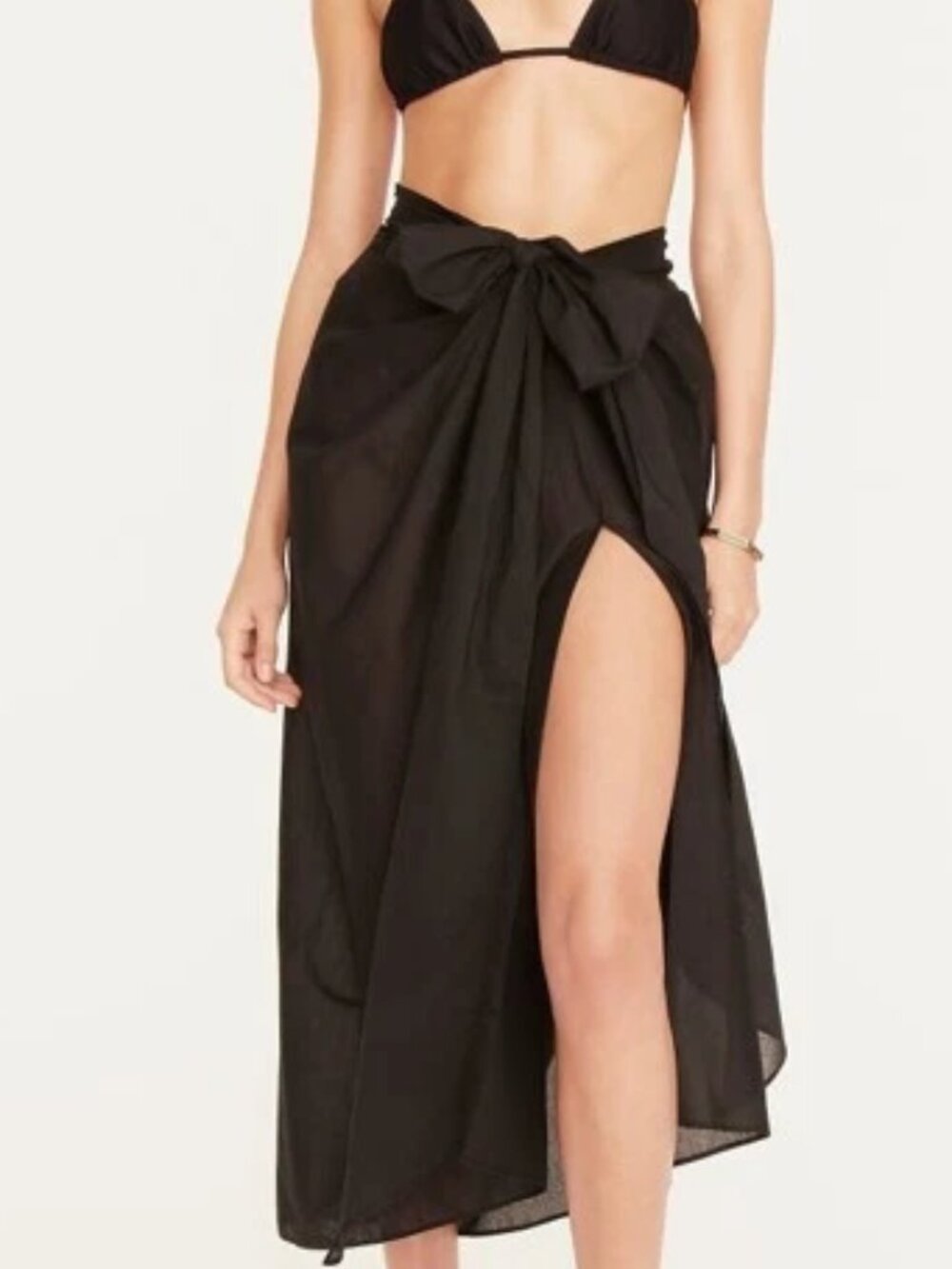 J. Crew Convertible Beach Sarong Black S